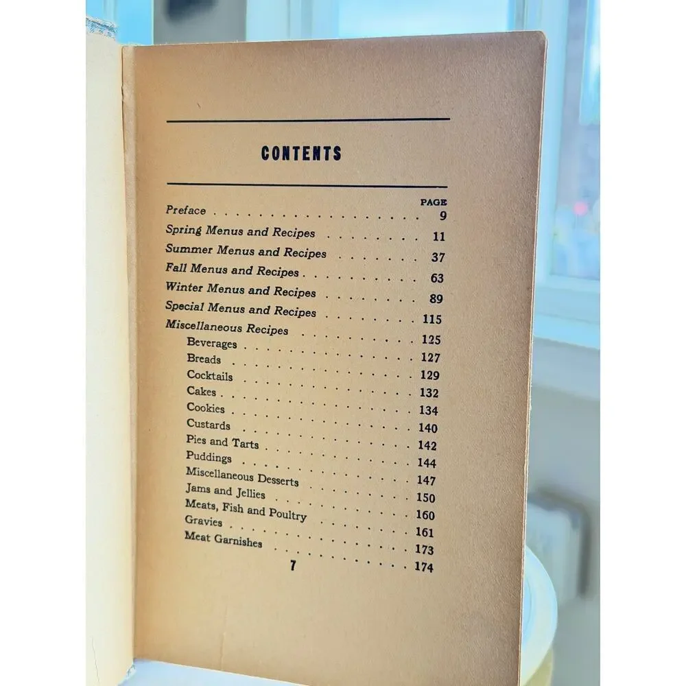 Vintage 1934 The Home Menu Cook Book Myrtle Calkins HC Chicago